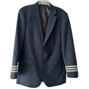 Murphy & Hartelius Pilot Uniform Jacket 40R Navy Wool Blend